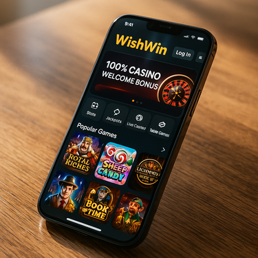 WishWin Casino - Mobile Platform - Responsive Design